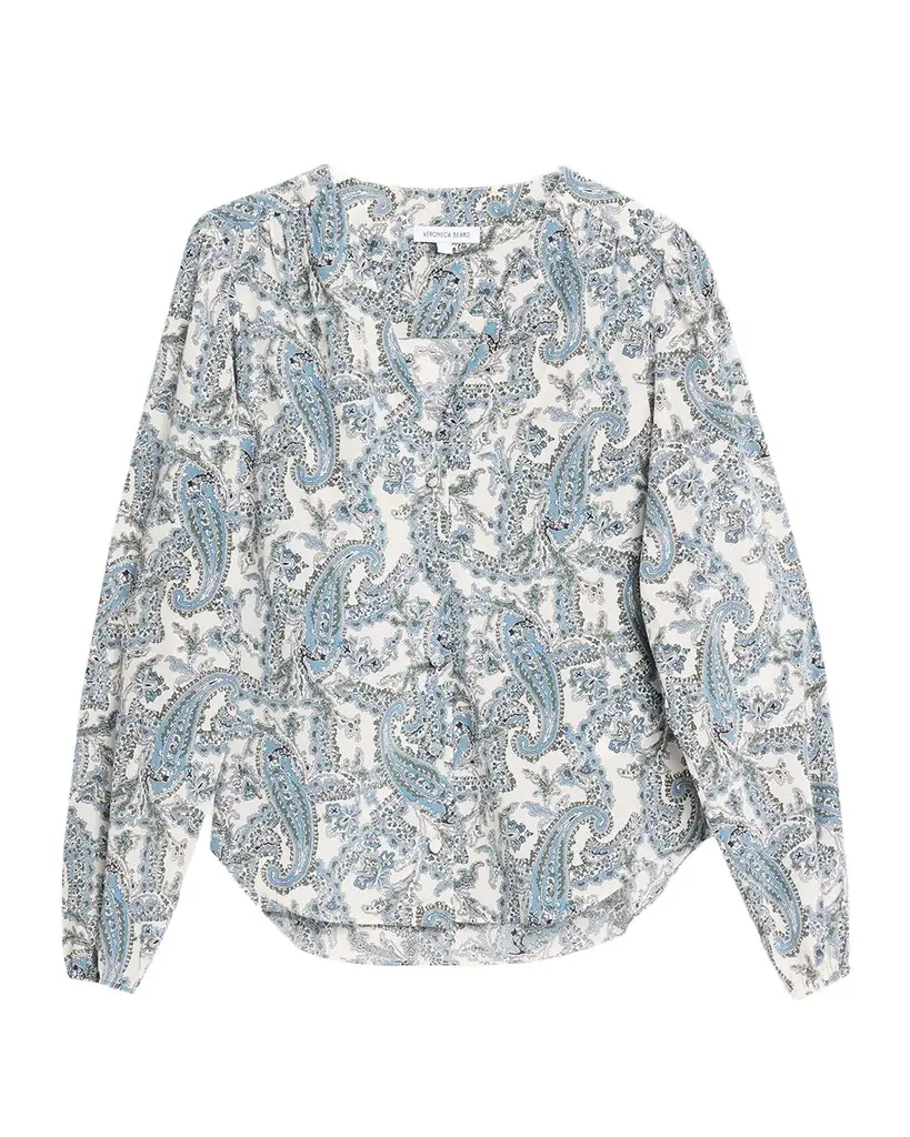 Veronica Beard Farah Paisley Long-Sleeve Blouse | Image 1 Veronica Beard Farah Paisley Long-Sleeve Blouse | Image 1