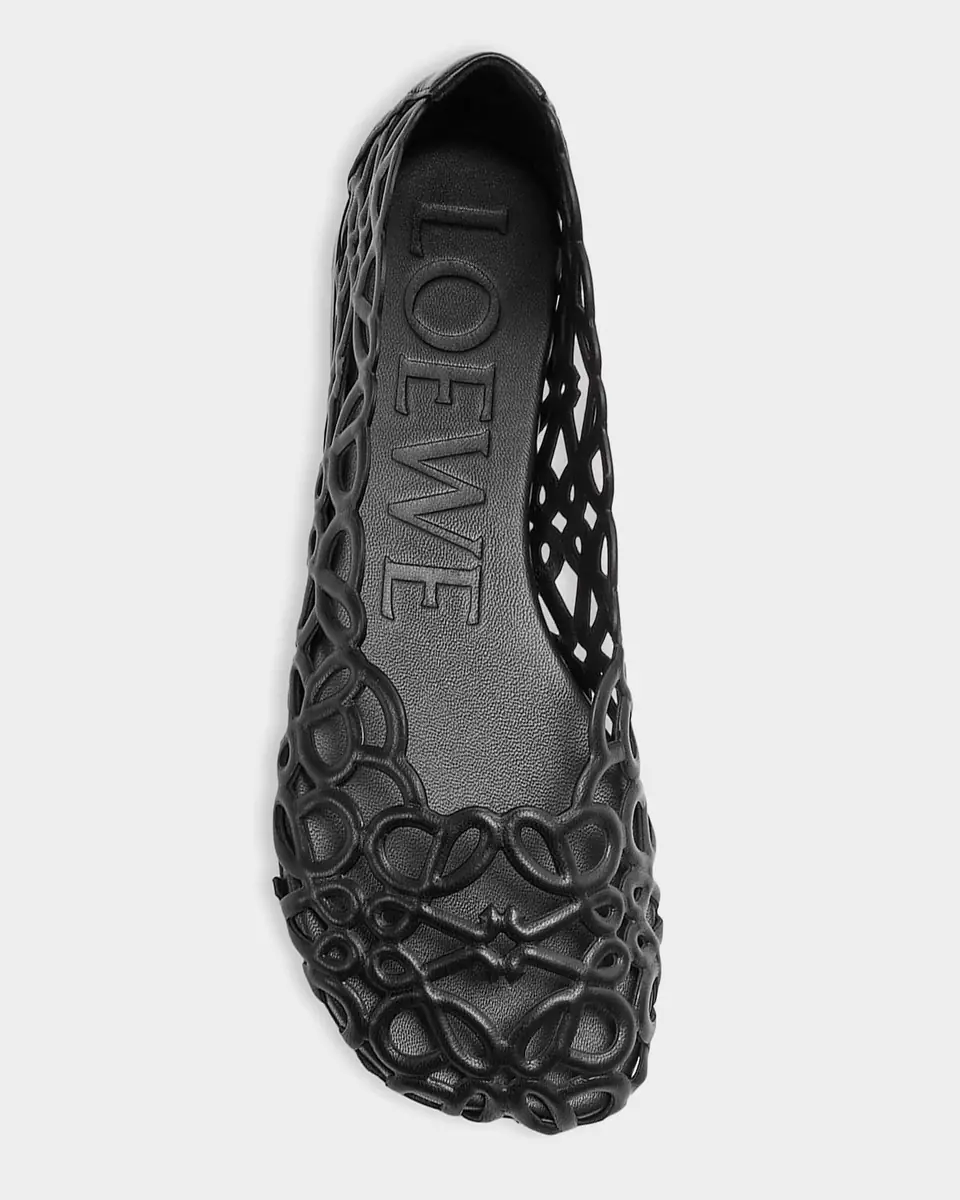 Loewe Petal Anagram Leather Ballerina Flats | Thumbnail 2