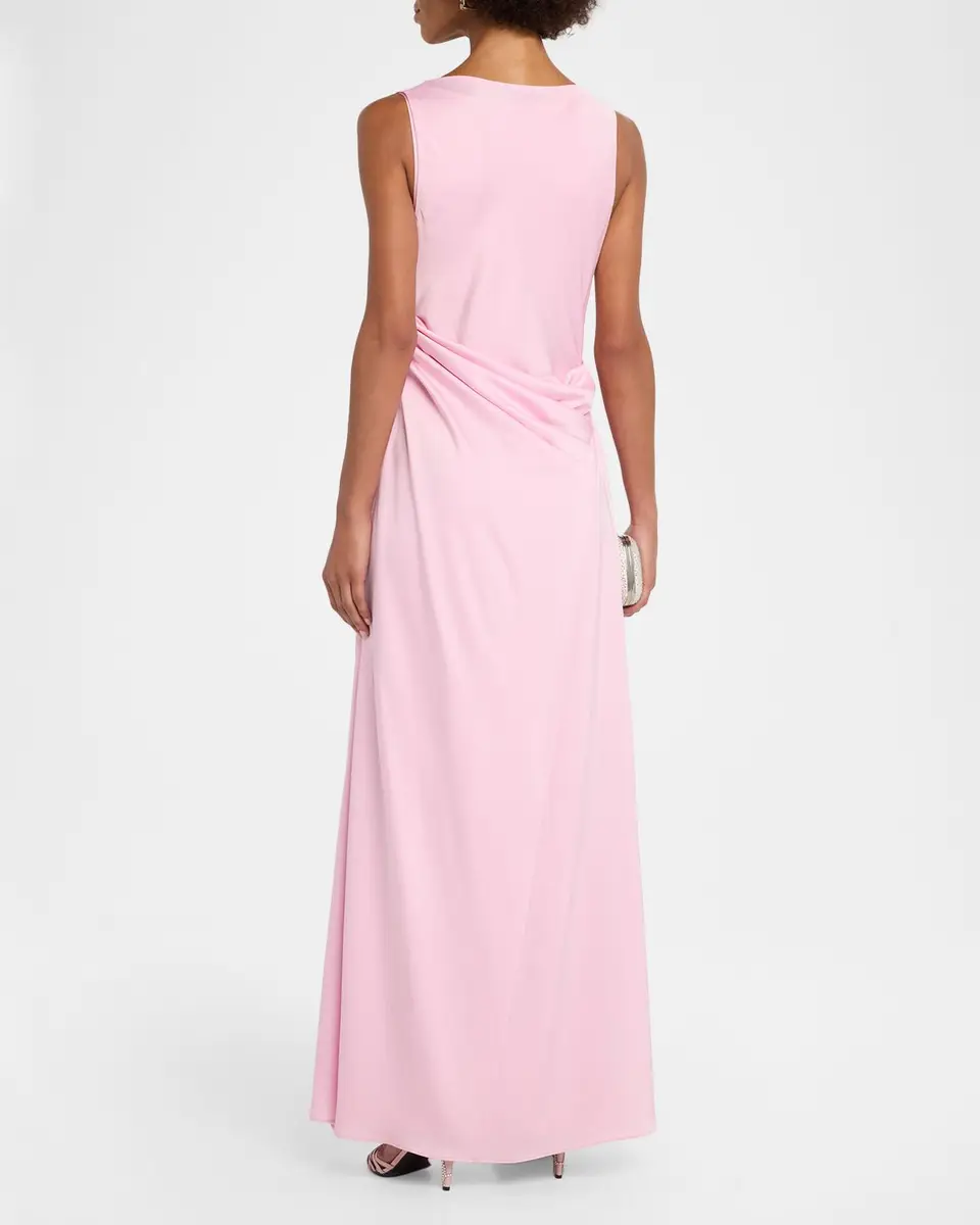 Simkhai Elinne Draped Off-Shoulder Column Gown | Thumbnail 3 Simkhai Elinne Draped Off-Shoulder Column Gown | Thumbnail 3