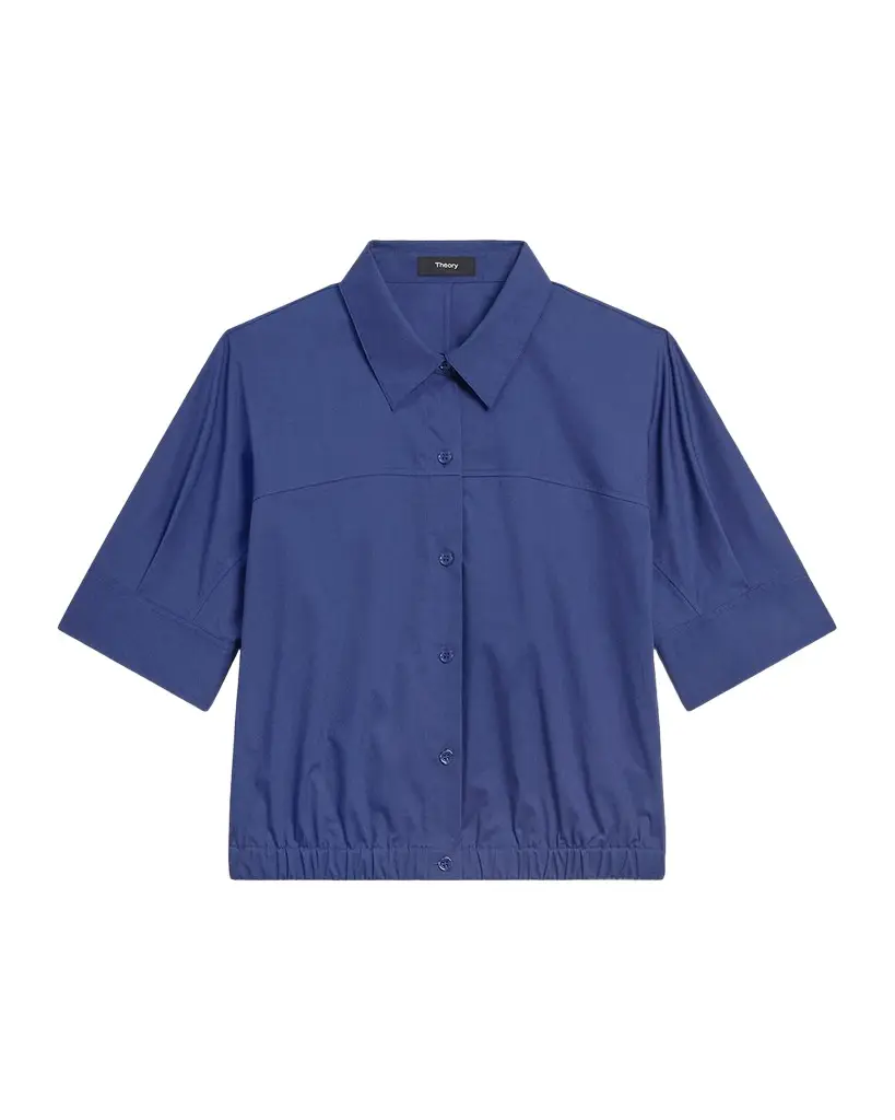 Theory Short-Sleeve Button-Front Shirt | Image 1 Theory Short-Sleeve Button-Front Shirt | Image 1