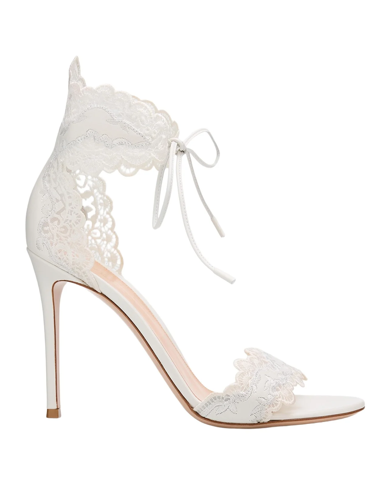 105mm Evie Embroidered Leather Ankle-Tie Sandals 105mm Evie Embroidered Leather Ankle-Tie Sandals