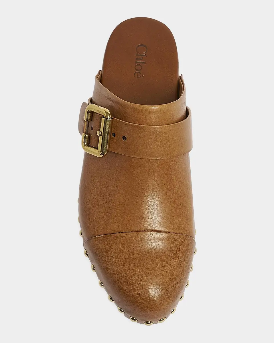 Chloé 40mm Jeannette Leather Clogs | Thumbnail 4 Chloé 40mm Jeannette Leather Clogs | Thumbnail 4
