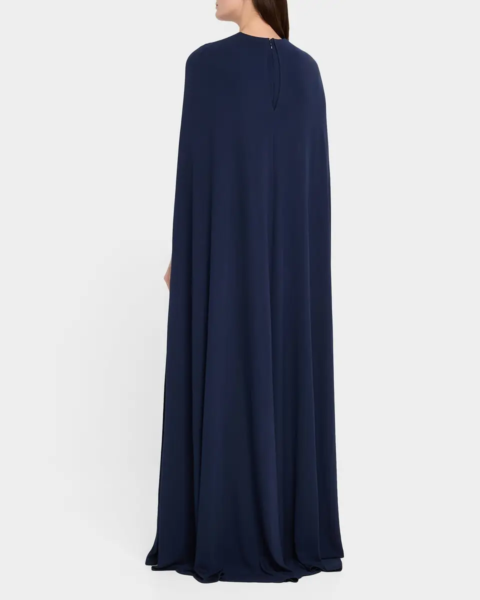 Simkhai Demi Ruched Jersey Cape Gown | Thumbnail 3
