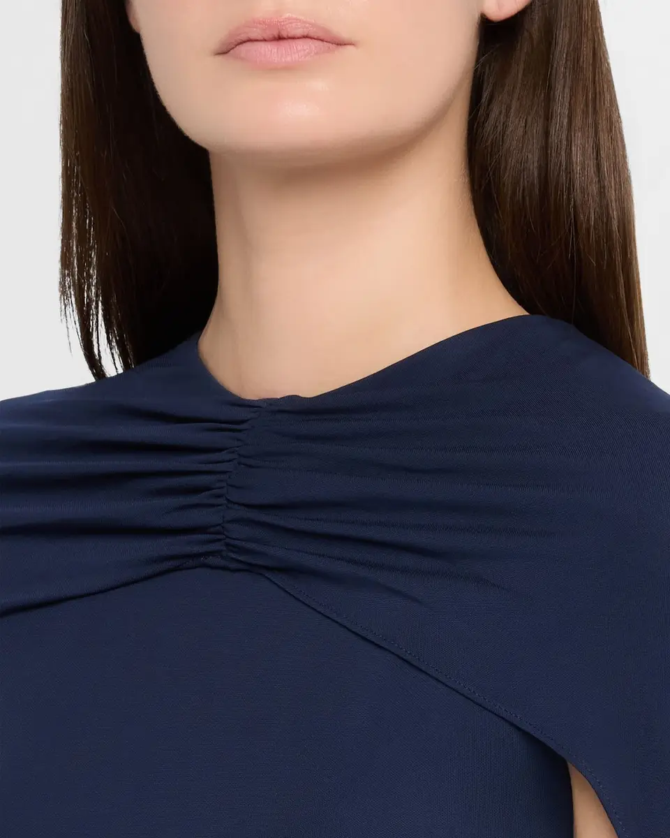 Simkhai Demi Ruched Jersey Cape Gown | Thumbnail 5