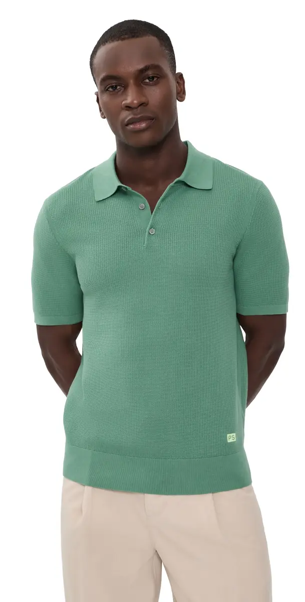 PS Paul Smith Short Sleeve Sweater Polo edium Green | Image 1 PS Paul Smith Short Sleeve Sweater Polo edium Green | Image 1