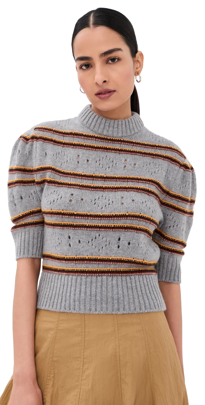 Openwork Knit Cashmere Sweater Openwork Knit Cashmere Sweater