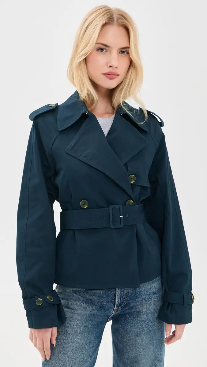 GOOD AMERICAN Cropped Trench Jacket | Thumbnail 2 GOOD AMERICAN Cropped Trench Jacket | Thumbnail 2