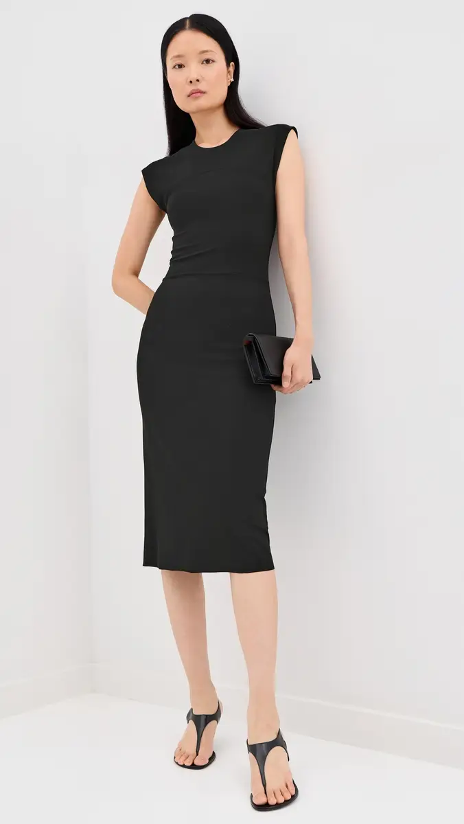 Jil Sander Crew Neck Dress Black | Thumbnail 2