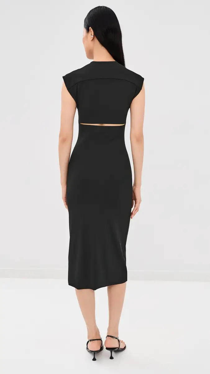 Jil Sander Crew Neck Dress Black | Thumbnail 3