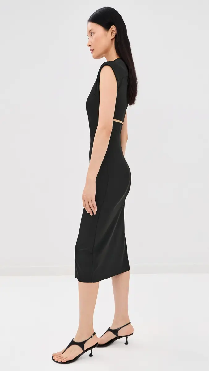 Jil Sander Crew Neck Dress Black | Thumbnail 4