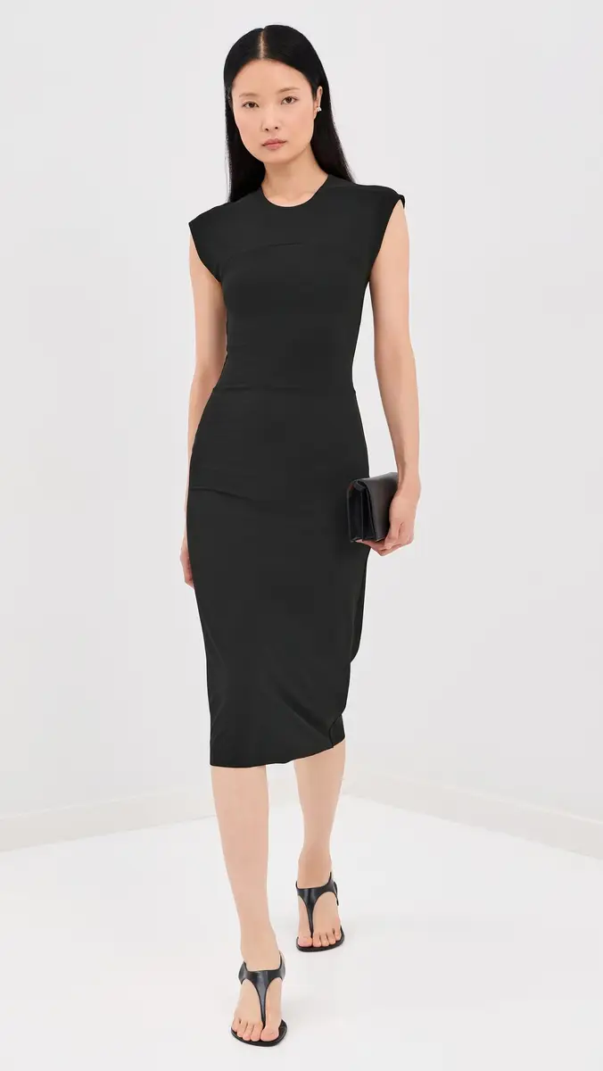 Jil Sander Crew Neck Dress Black | Thumbnail 5