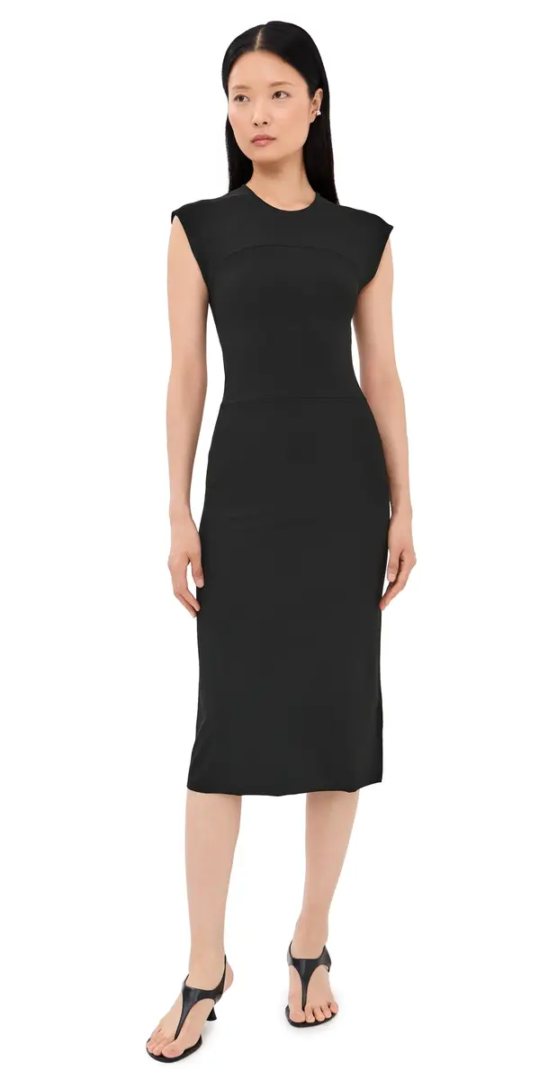 Jil Sander Crew Neck Dress Black | Image 1 Jil Sander Crew Neck Dress Black | Image 1