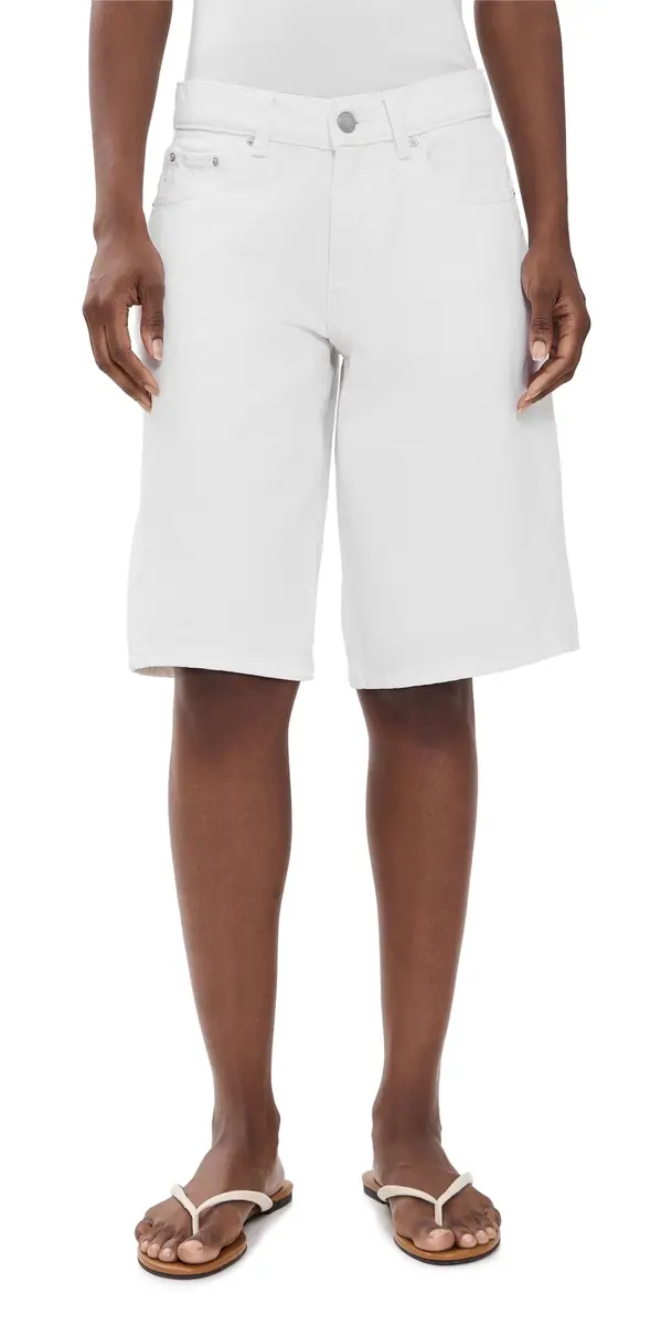 DL1961 Abby Relaxed Denim Shorts White | Image 1 DL1961 Abby Relaxed Denim Shorts White | Image 1