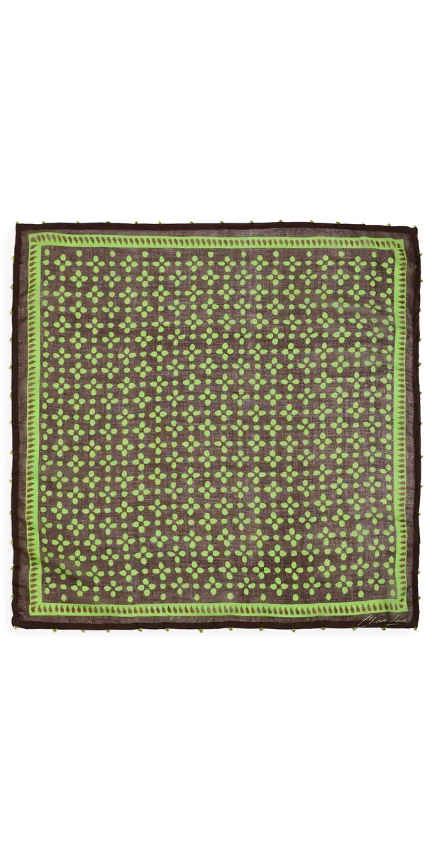 CHAN LUU Beaded Floral Bandana Espresso One Size | Image 1 CHAN LUU Beaded Floral Bandana Espresso One Size | Image 1