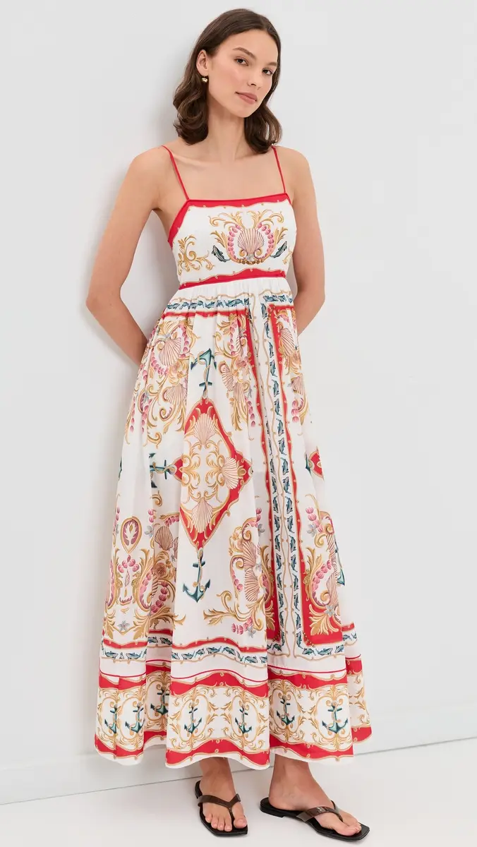 Farm Rio Nautical Printed Maxi Dress | Thumbnail 2 Farm Rio Nautical Printed Maxi Dress | Thumbnail 2