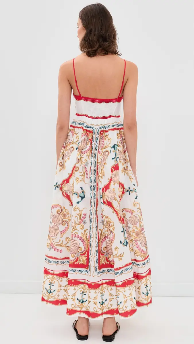Farm Rio Nautical Printed Maxi Dress | Thumbnail 3 Farm Rio Nautical Printed Maxi Dress | Thumbnail 3