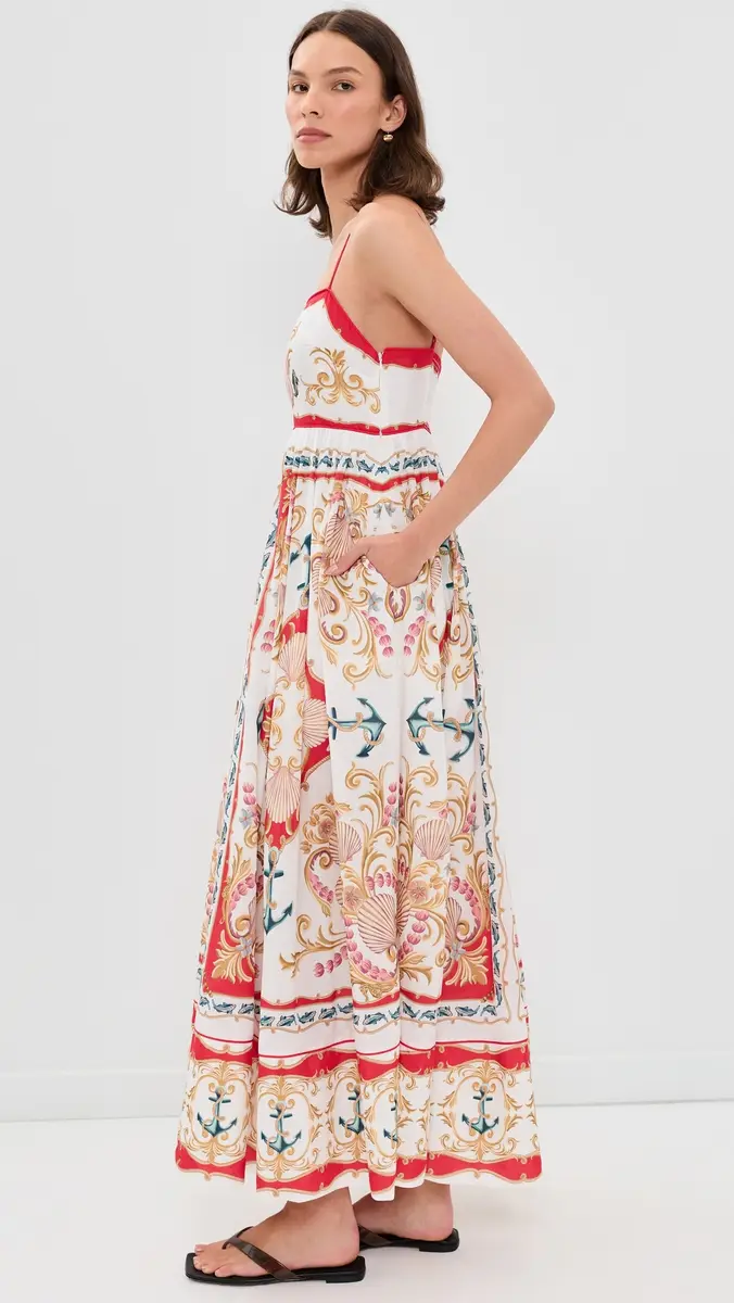 Farm Rio Nautical Printed Maxi Dress | Thumbnail 4 Farm Rio Nautical Printed Maxi Dress | Thumbnail 4
