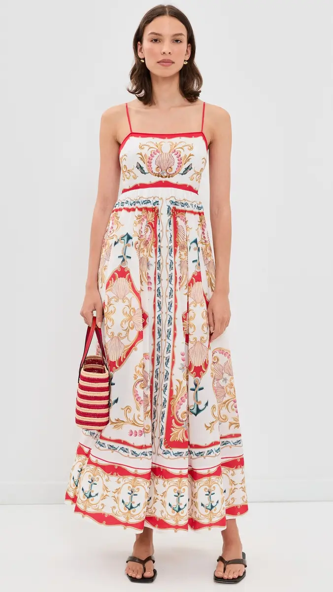 Farm Rio Nautical Printed Maxi Dress | Thumbnail 5 Farm Rio Nautical Printed Maxi Dress | Thumbnail 5