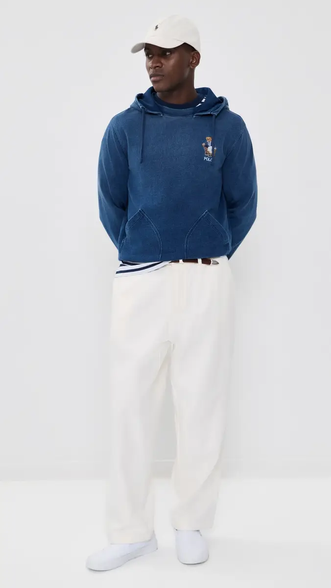 Polo Ralph Lauren Original Label Indigo Terry Newport Bear Hoodie | Thumbnail 5 Polo Ralph Lauren Original Label Indigo Terry Newport Bear Hoodie | Thumbnail 5
