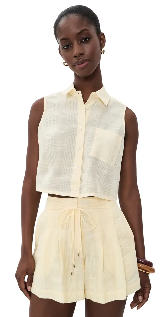 HEVRON Katja Top Butter Plaid | Image 1 HEVRON Katja Top Butter Plaid | Image 1
