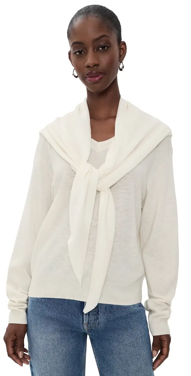 LIONESS Olsen Scarf Pullover Porcelain M | Image 1 LIONESS Olsen Scarf Pullover Porcelain M | Image 1