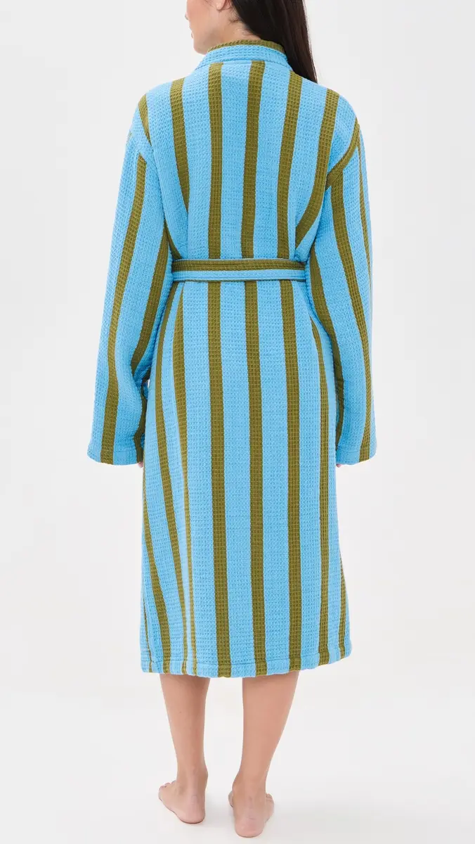 Dusen Dusen Waffle Cotton Bathrobe | Thumbnail 3 Dusen Dusen Waffle Cotton Bathrobe | Thumbnail 3