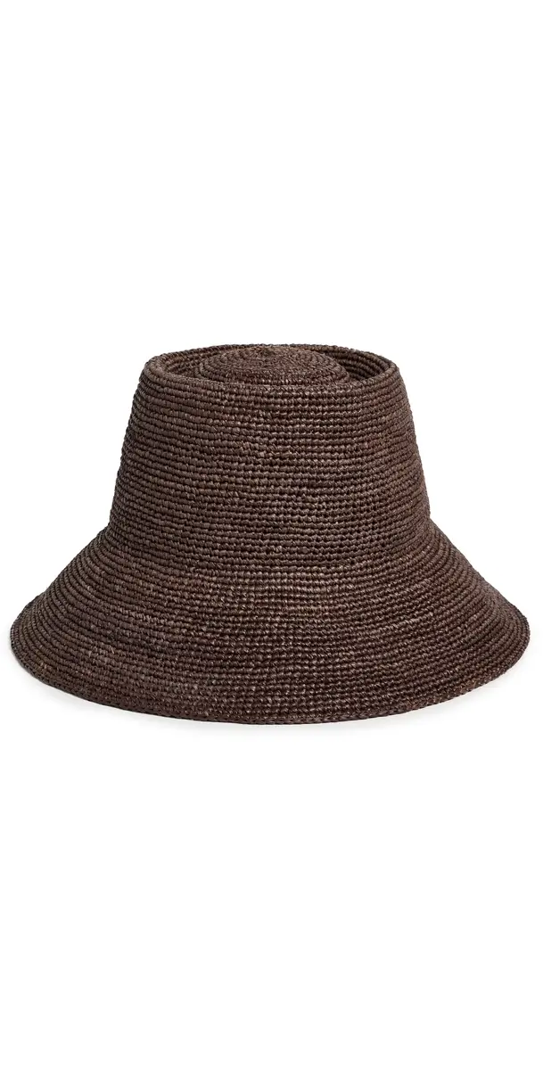JANESSA LEONE Felix Raffia Hat Dark Earth | Image 1 JANESSA LEONE Felix Raffia Hat Dark Earth | Image 1