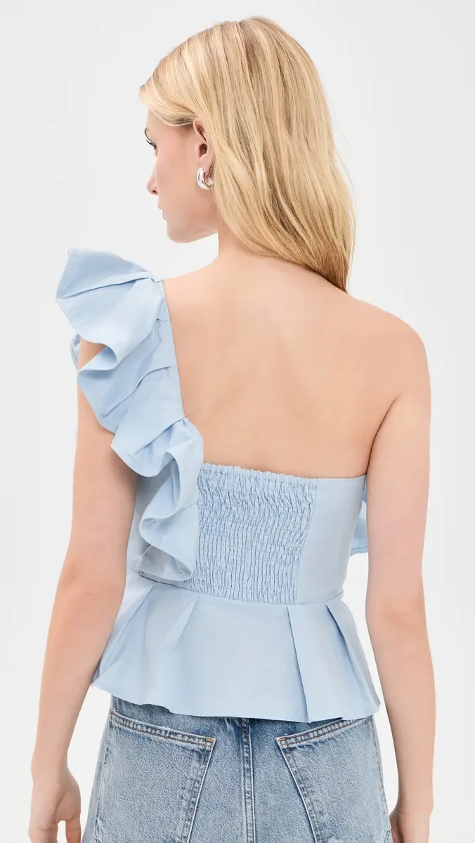 English Factory One Shoulder Ruffle Top | Thumbnail 3 English Factory One Shoulder Ruffle Top | Thumbnail 3