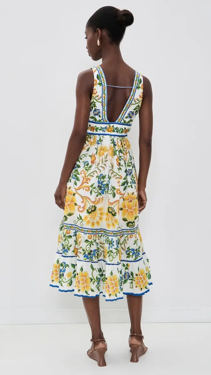 Farm Rio Emily Floral Tapestry Midi Dress | Thumbnail 3 Farm Rio Emily Floral Tapestry Midi Dress | Thumbnail 3