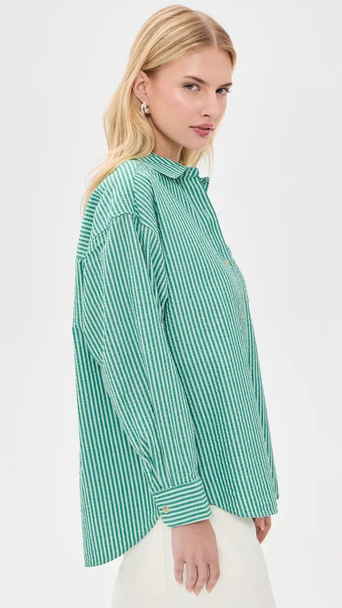 Marine Layer Gracey Oversized Seersucker Shirt | Thumbnail 4 Marine Layer Gracey Oversized Seersucker Shirt | Thumbnail 4