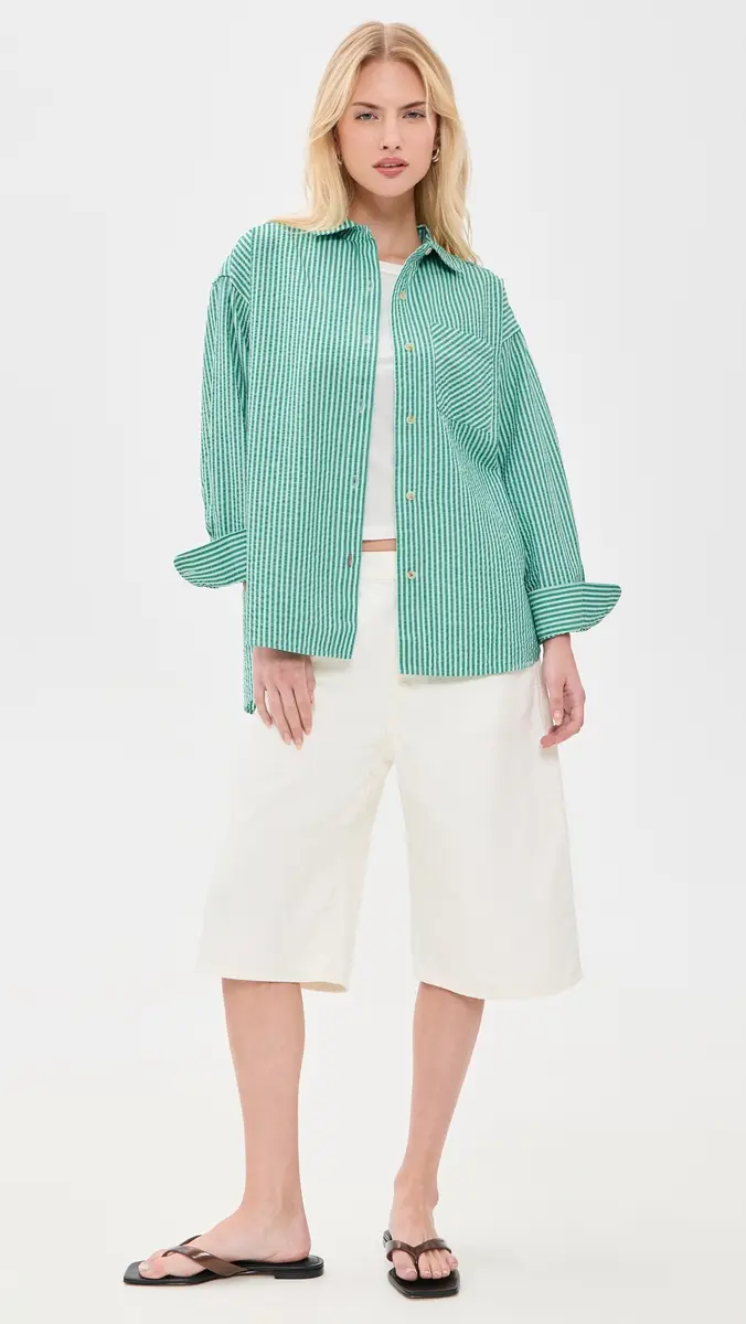 Marine Layer Gracey Oversized Seersucker Shirt | Thumbnail 5 Marine Layer Gracey Oversized Seersucker Shirt | Thumbnail 5