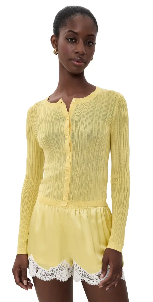 CAMI NYC Lightweight aura Cardigan Custard | Image 1 CAMI NYC Lightweight aura Cardigan Custard | Image 1