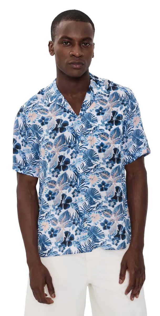Vilebrequin Charli Camp Shirt Blanc | Image 1 Vilebrequin Charli Camp Shirt Blanc | Image 1