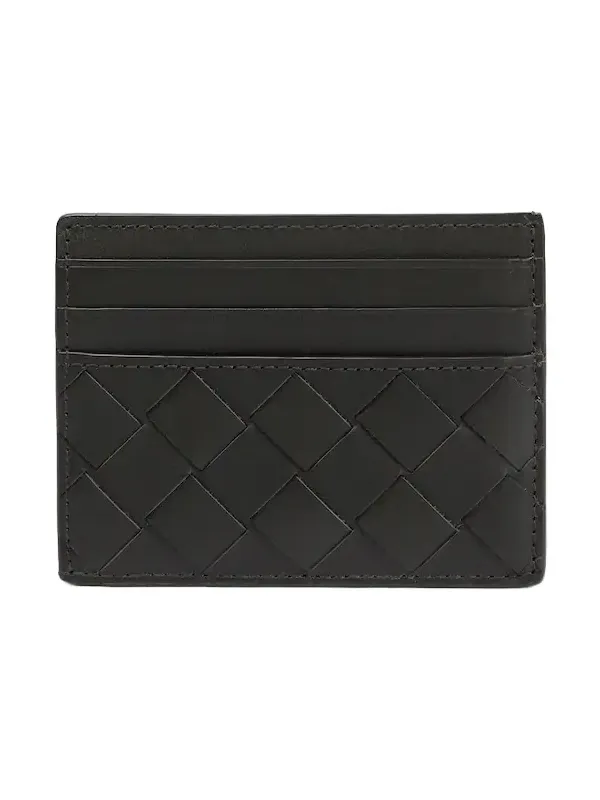 Intrecciato leather cardholder