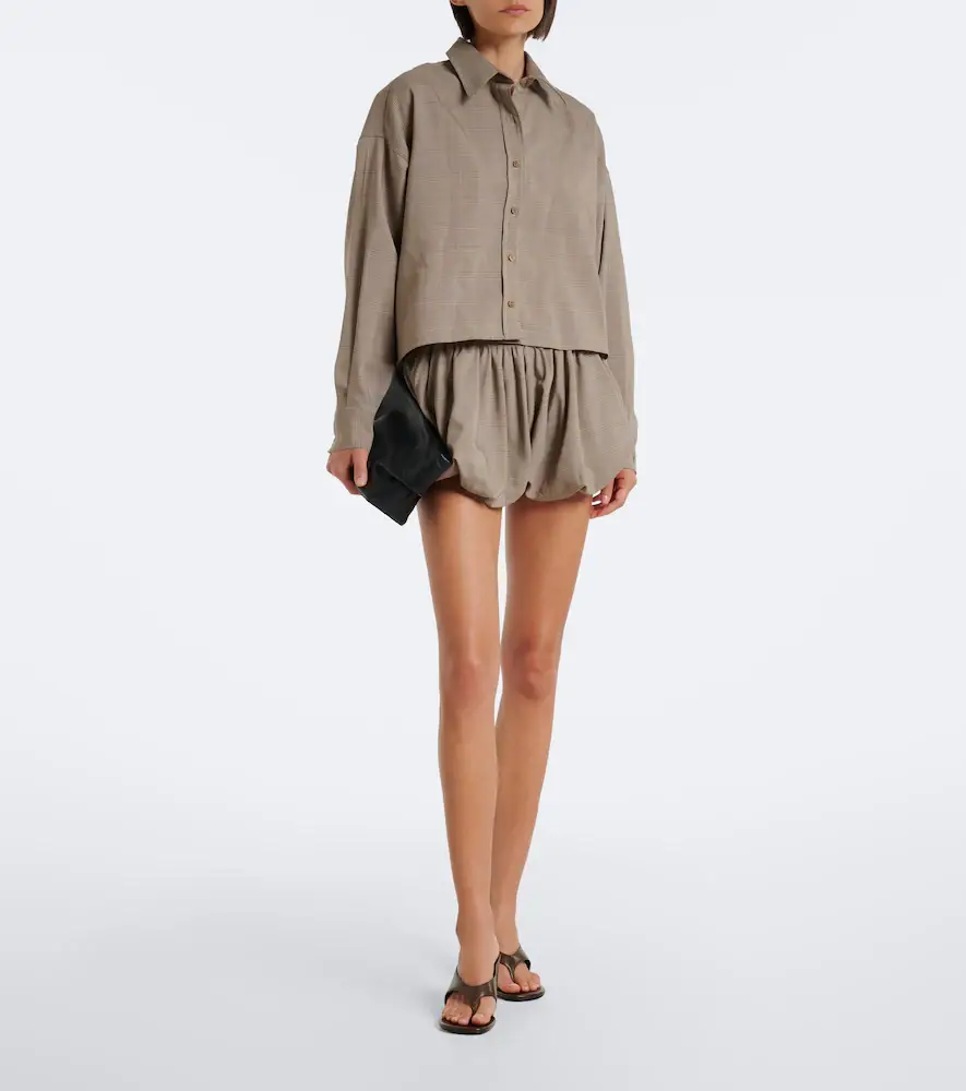 The Frankie Shop Alina checked wool-blend shorts | Thumbnail 3 The Frankie Shop Alina checked wool-blend shorts | Thumbnail 3