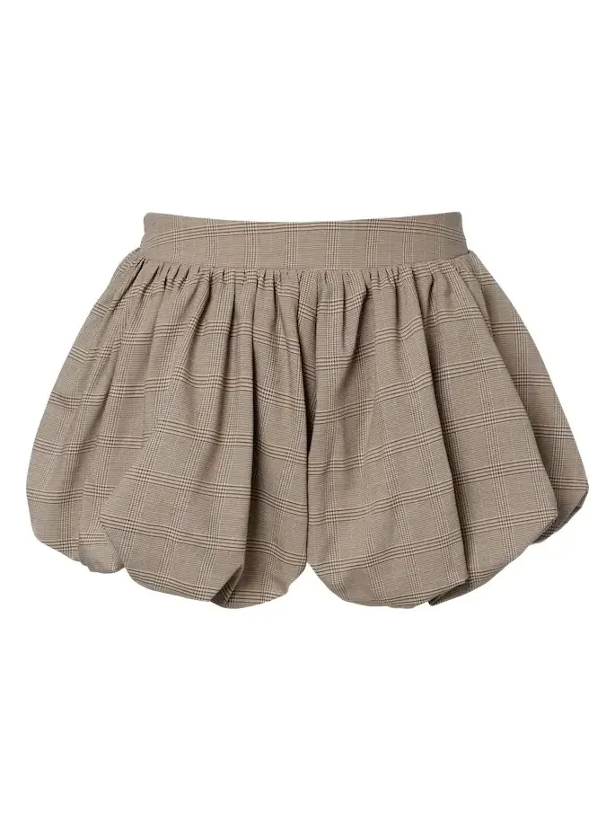 Alina checked wool-blend shorts