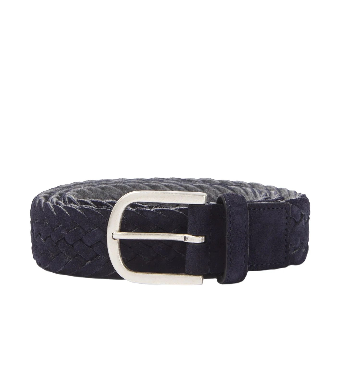 Canali Braided suede belt