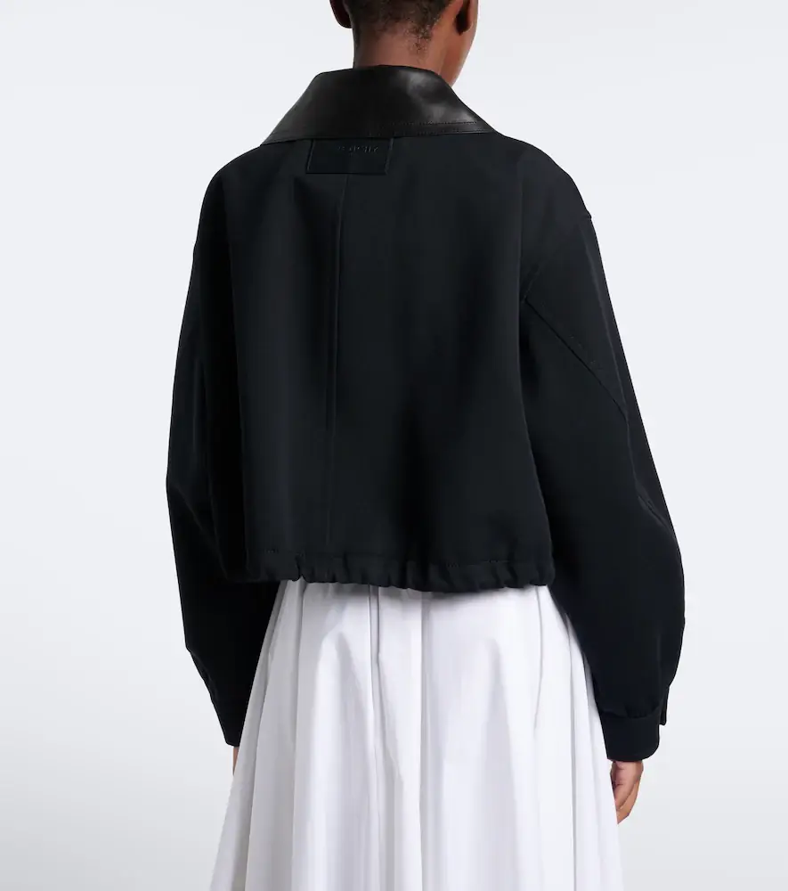 Givenchy Leather-trimmed cotton and wool jacket | Thumbnail 4 Givenchy Leather-trimmed cotton and wool jacket | Thumbnail 4