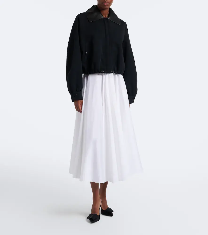 Givenchy Leather-trimmed cotton and wool jacket | Thumbnail 5 Givenchy Leather-trimmed cotton and wool jacket | Thumbnail 5