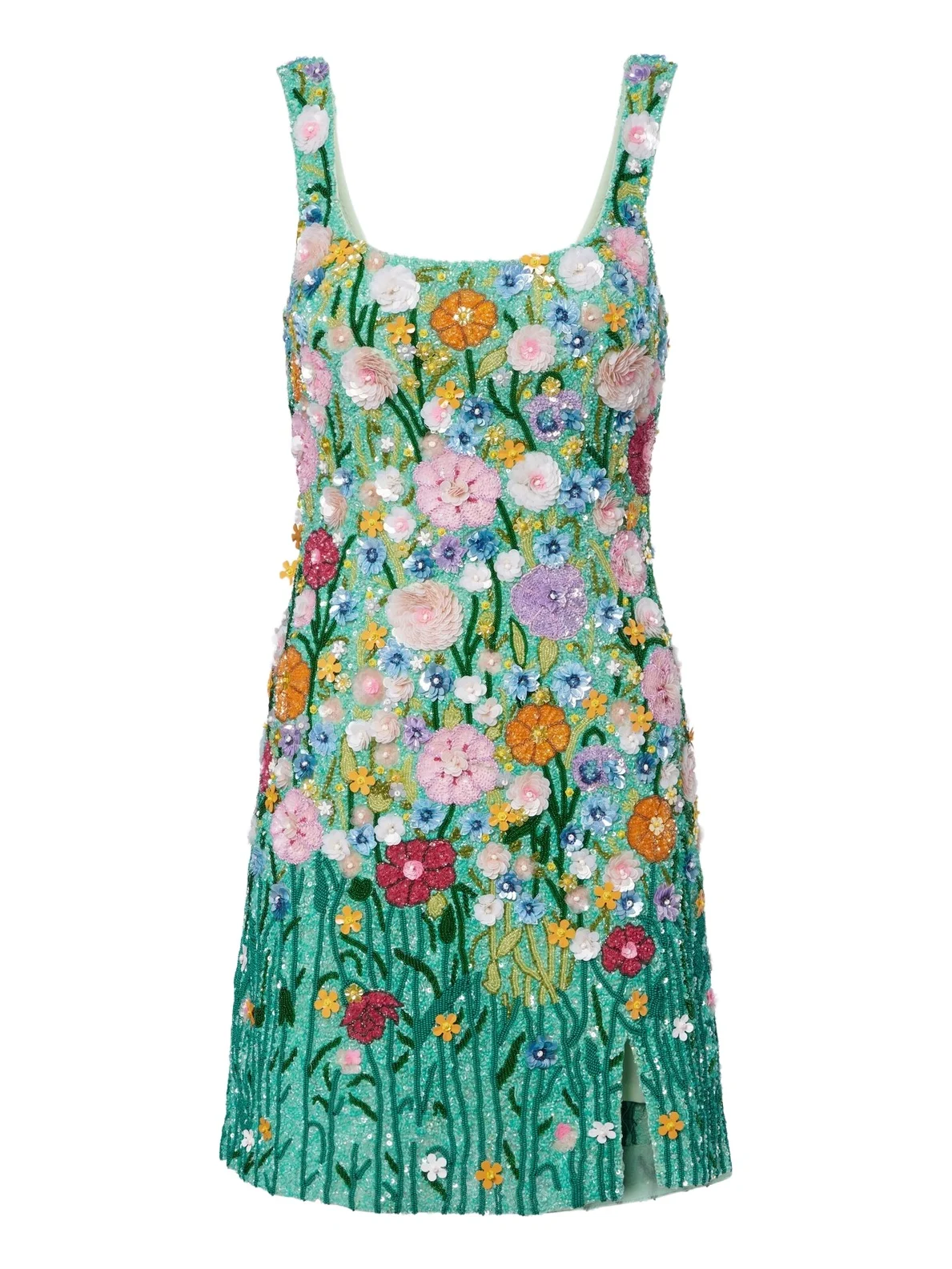 Là Fuori Embellished floral-appliqué minidress Là Fuori Embellished floral-appliqué minidress