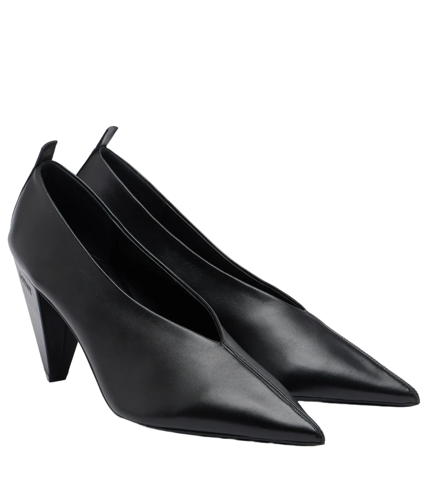 Origami Cubic leather pumps