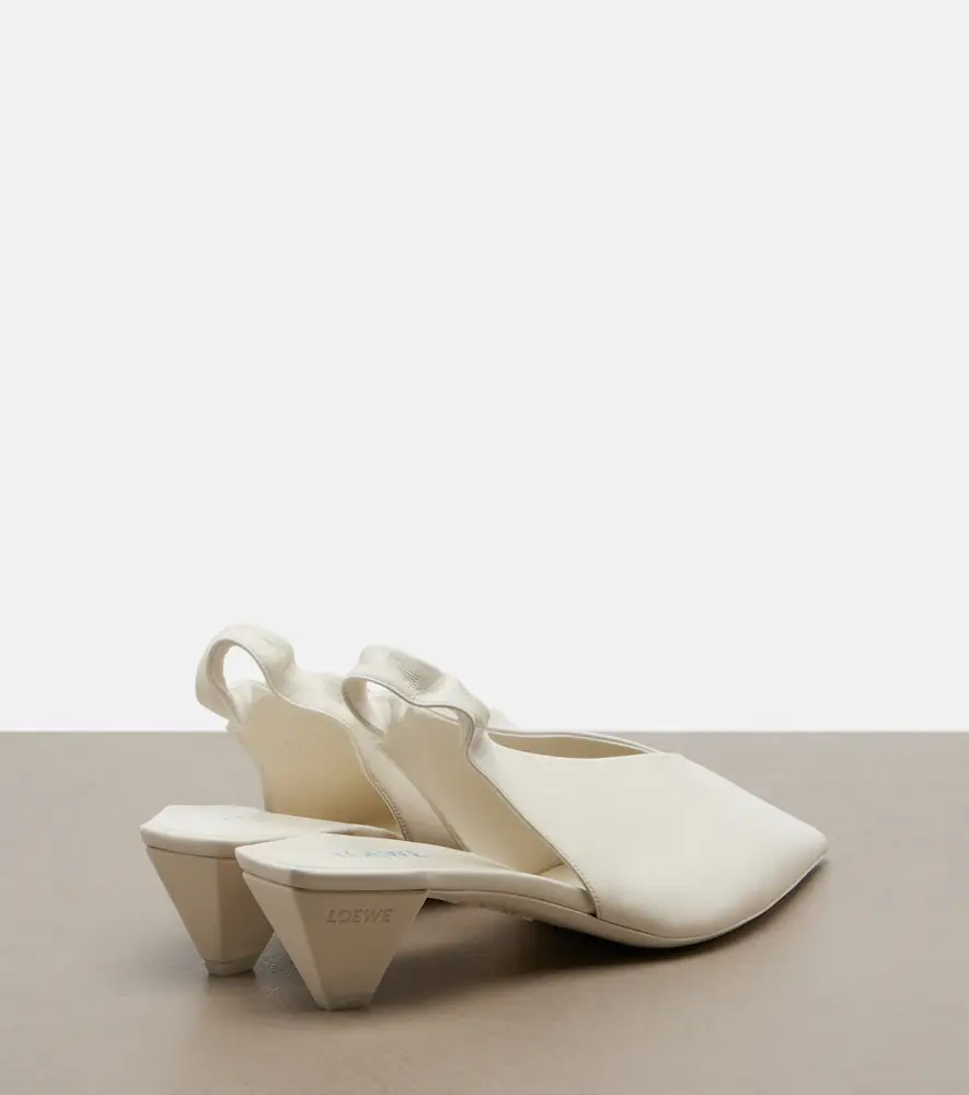 Loewe Origami Cubic leather slingback pumps | Thumbnail 2
