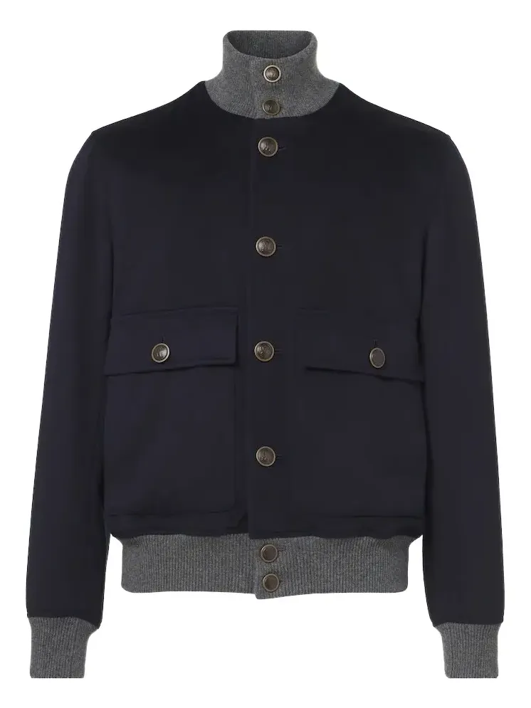 Virgin wool blouson jacket