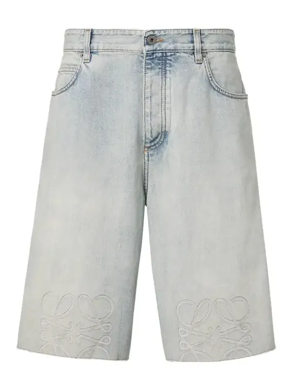 Anagram faded denim Bermuda shorts