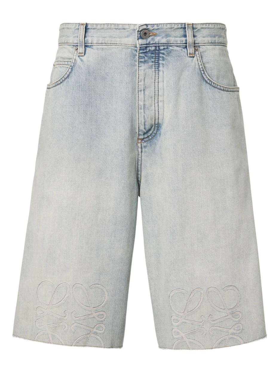Anagram faded denim Bermuda shorts Anagram faded denim Bermuda shorts