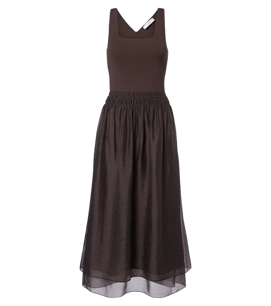 Vince Shirred rIbbed-knit midi dress | Image 1 Vince Shirred rIbbed-knit midi dress | Image 1