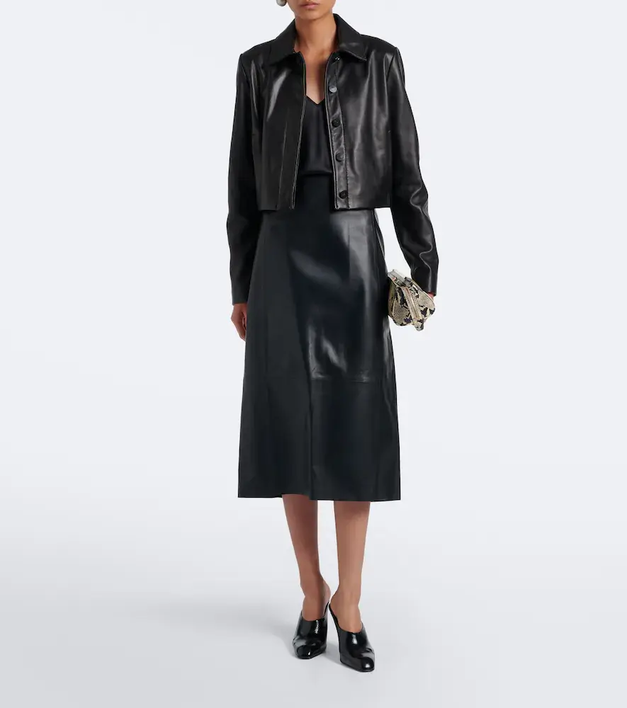 Vince Cropped leather jacket | Thumbnail 2 Vince Cropped leather jacket | Thumbnail 2