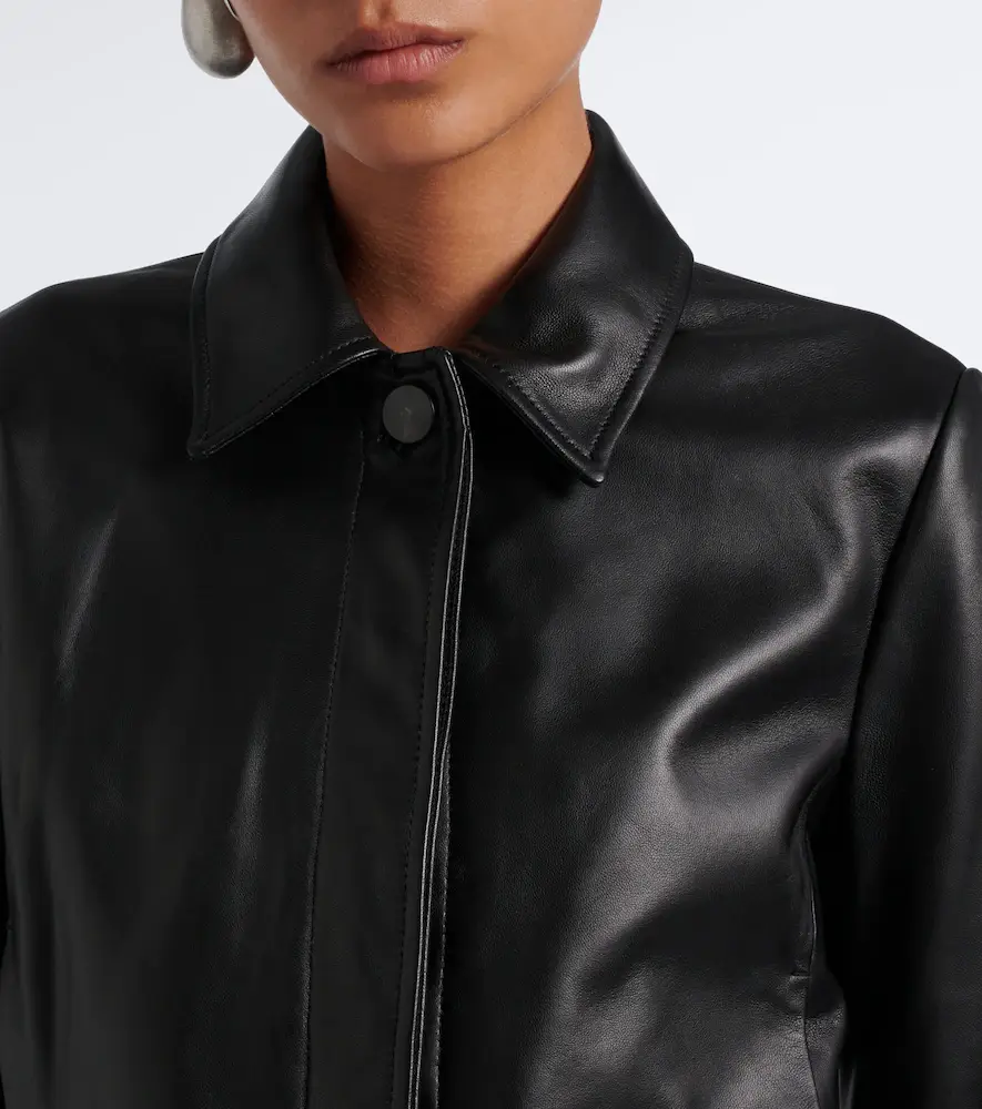 Vince Cropped leather jacket | Thumbnail 3 Vince Cropped leather jacket | Thumbnail 3