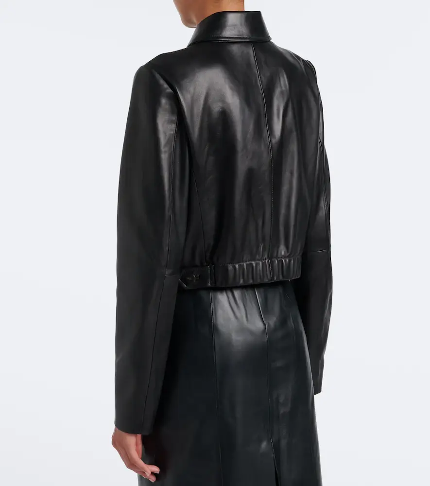 Vince Cropped leather jacket | Thumbnail 5 Vince Cropped leather jacket | Thumbnail 5