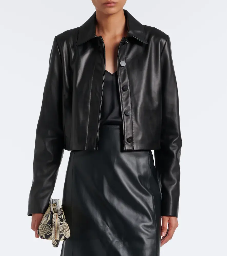 Vince Cropped leather jacket | Thumbnail 6 Vince Cropped leather jacket | Thumbnail 6